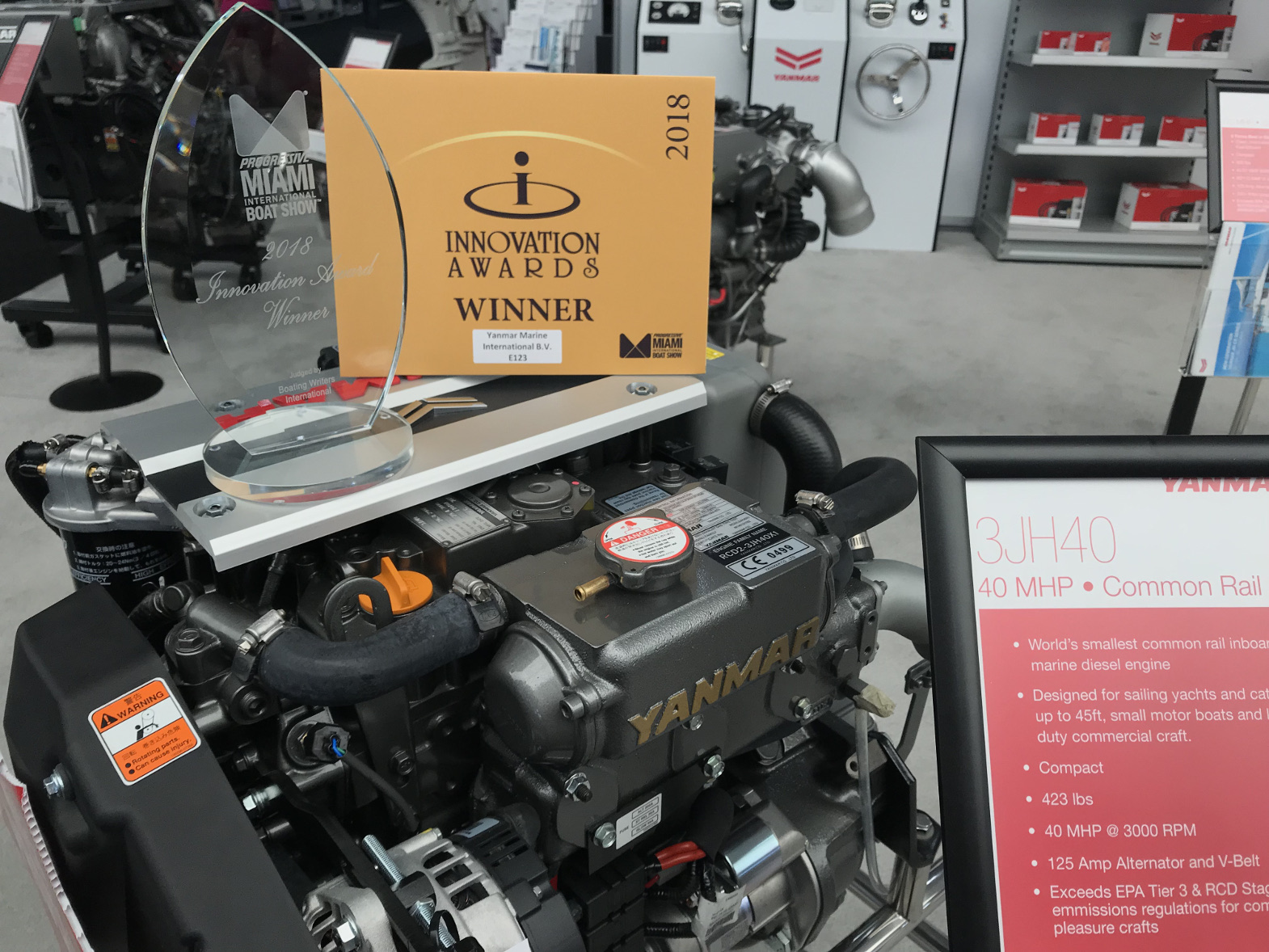 YANMAR 3JH40 with the Innovation Award